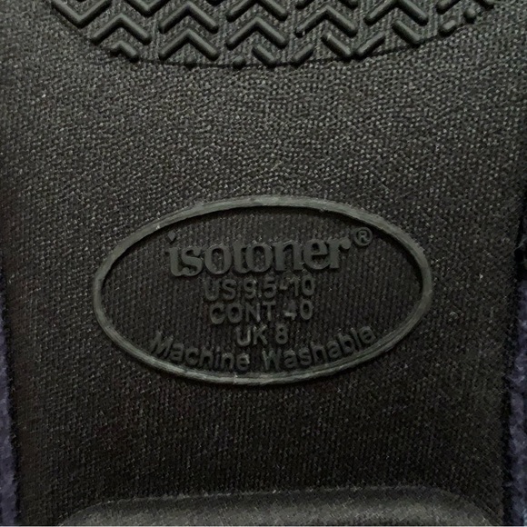 ☕️ Isotoner Navy Blue Women’s Boot Slippers 9.5-10 New & Never Used! - Picture 5 of 6